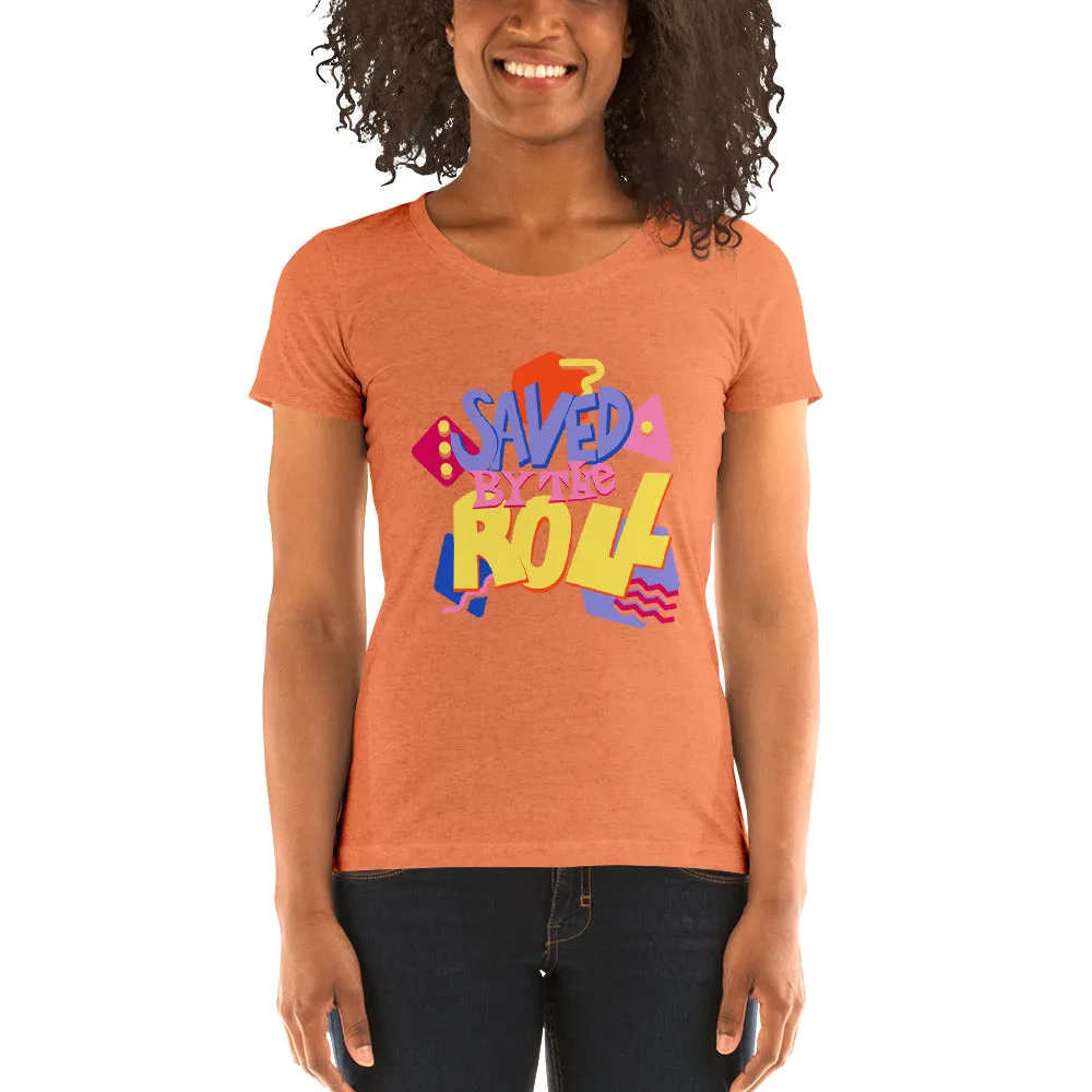 Roll A Crit Saved by the Roll fitted T-shirt Purple Triblend slim fit