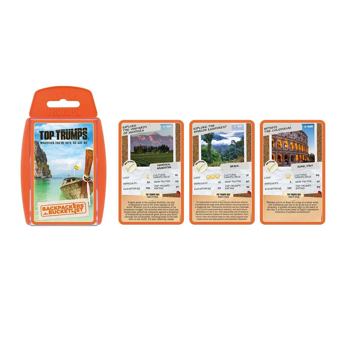 Top Trumps Backpackers Bucket List kaartspel reizen