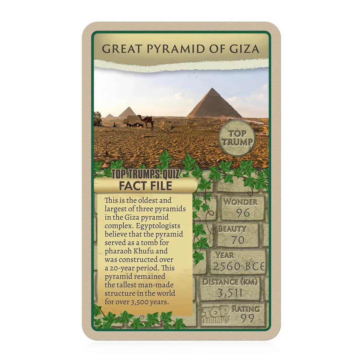Top Trumps Wonders of the Ancient World kaartspel 30 kaarten educatief