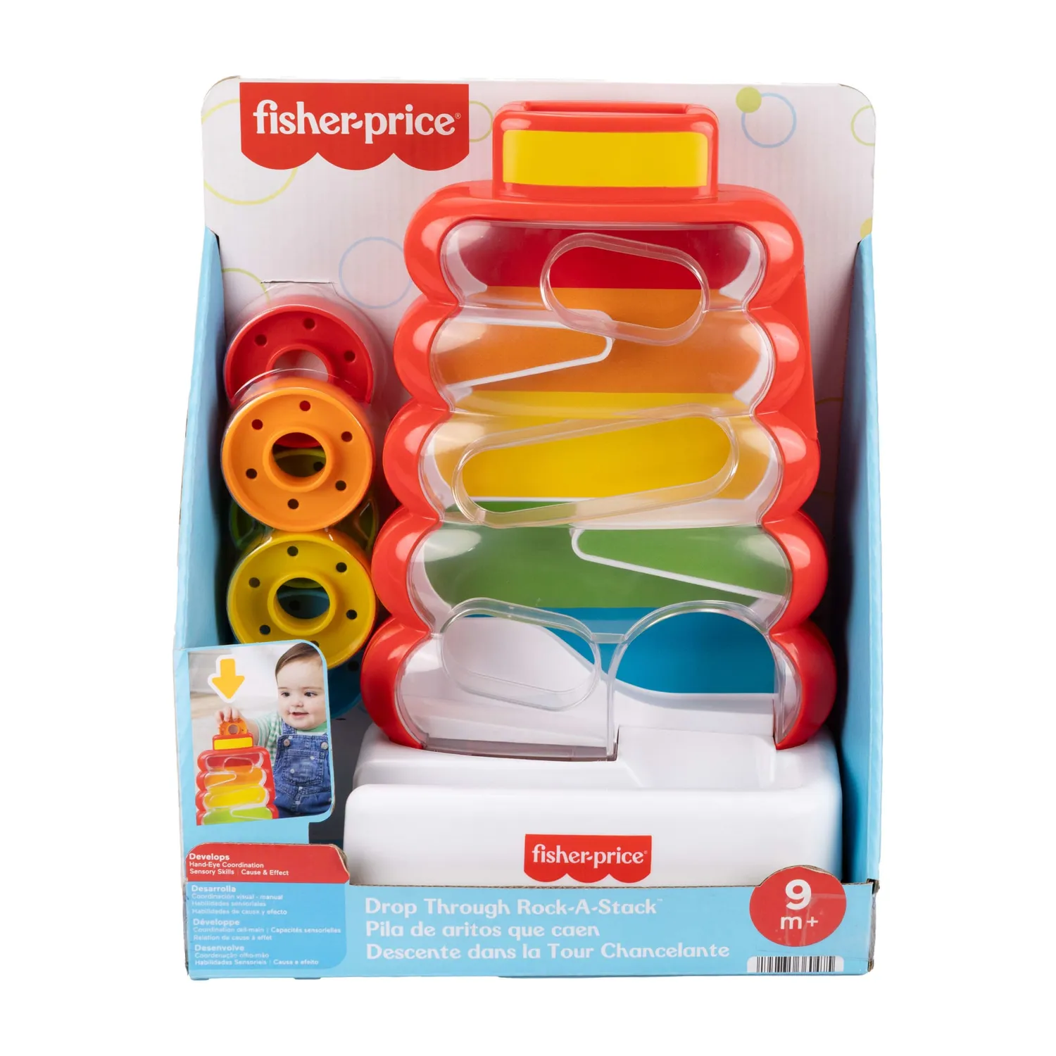 Fisher-Price Empile-Tout Rigolo stapelspeelgoed 5 ringen baby