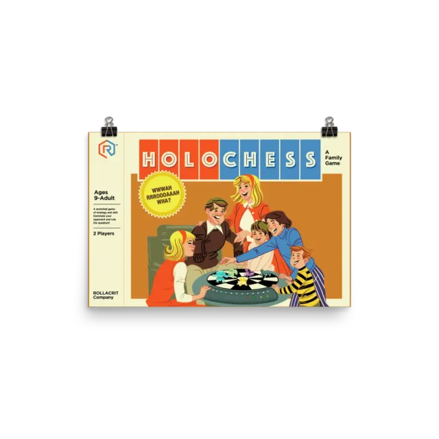 Roll A Crit Holo Chess poster 18x12 inch giclée
