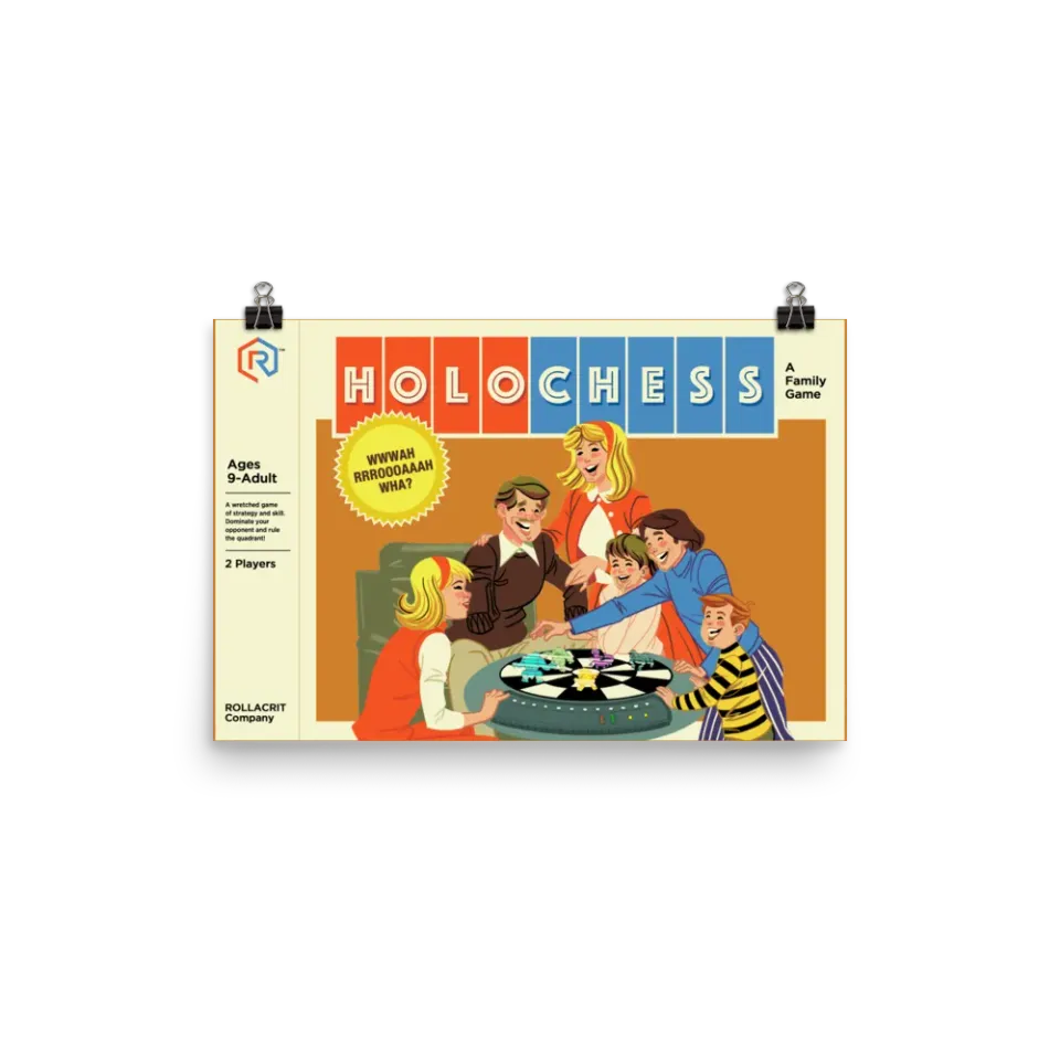 Roll A Crit Holo Chess poster 18x12 inch giclée