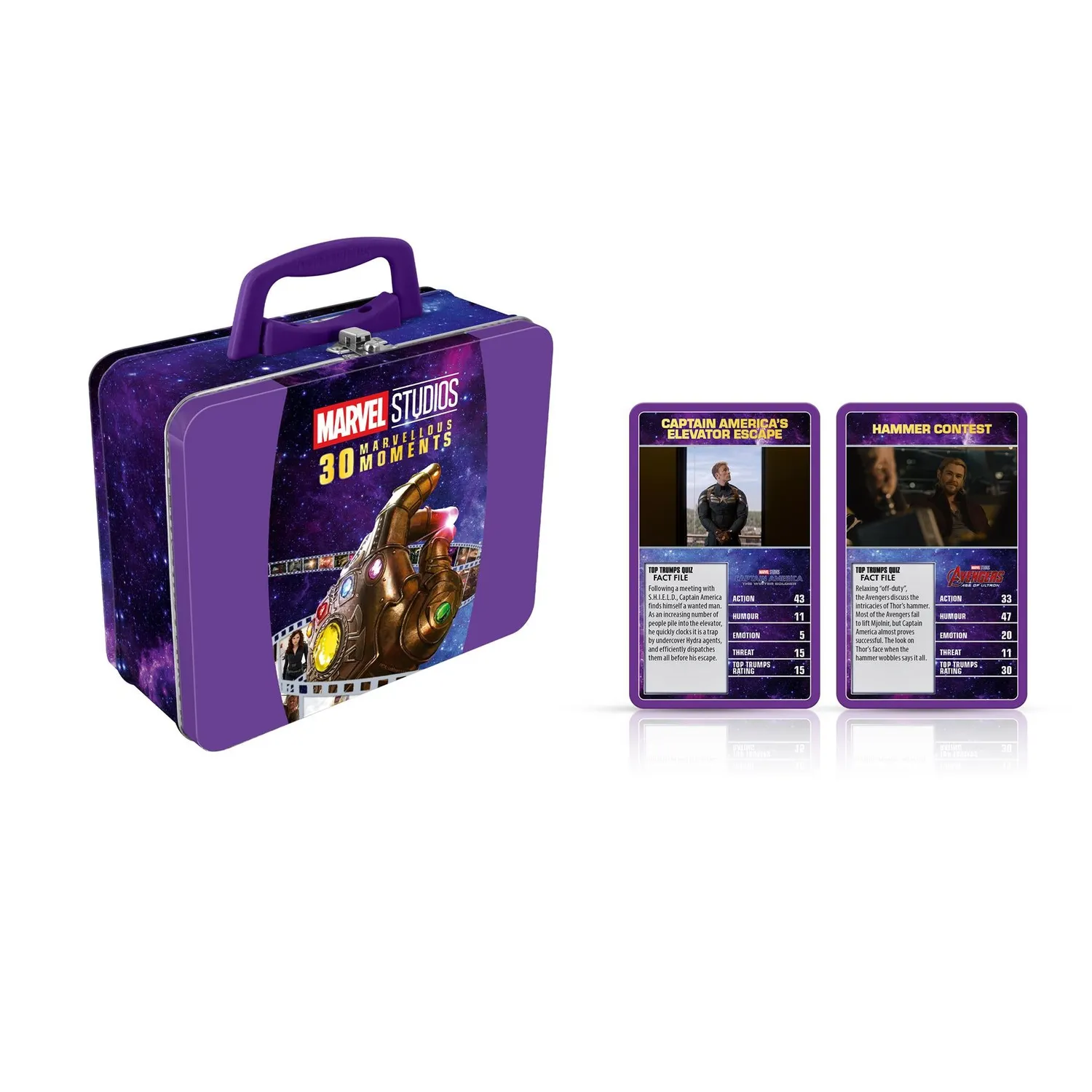 Top Trumps Marvel 30 Moments kaartspel verzamelblik