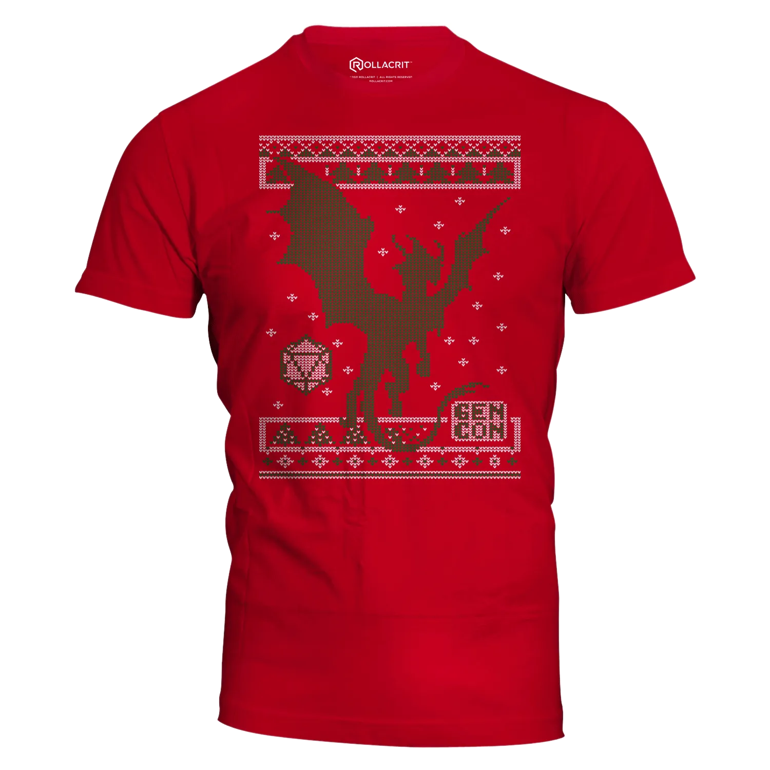 Roll A Crit Gen Con Holiday Slim Fit T-shirt Genevieve katoen
