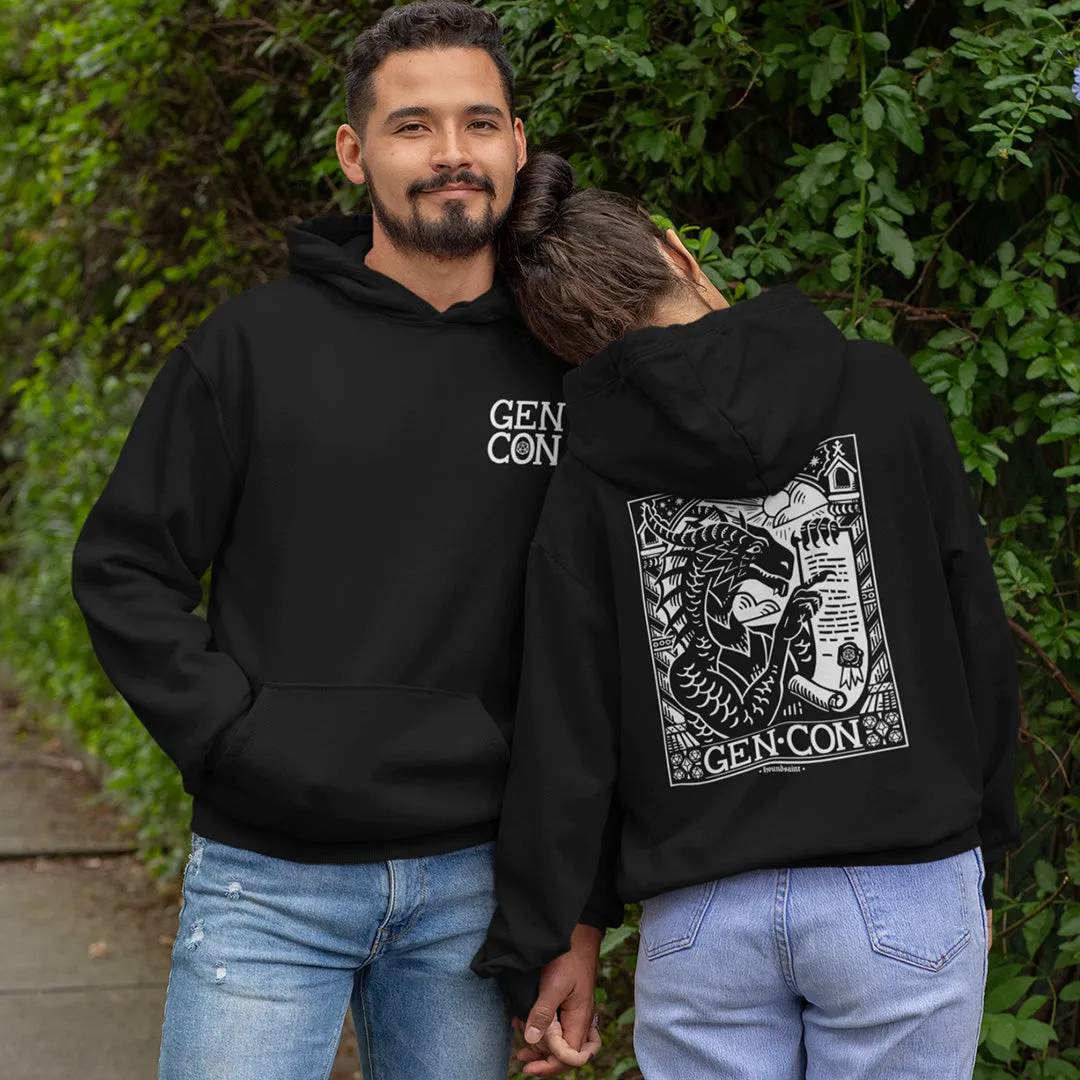 Roll A Crit Gen Con 2025 Genevieve Scroll Woodblock hoodie katoen