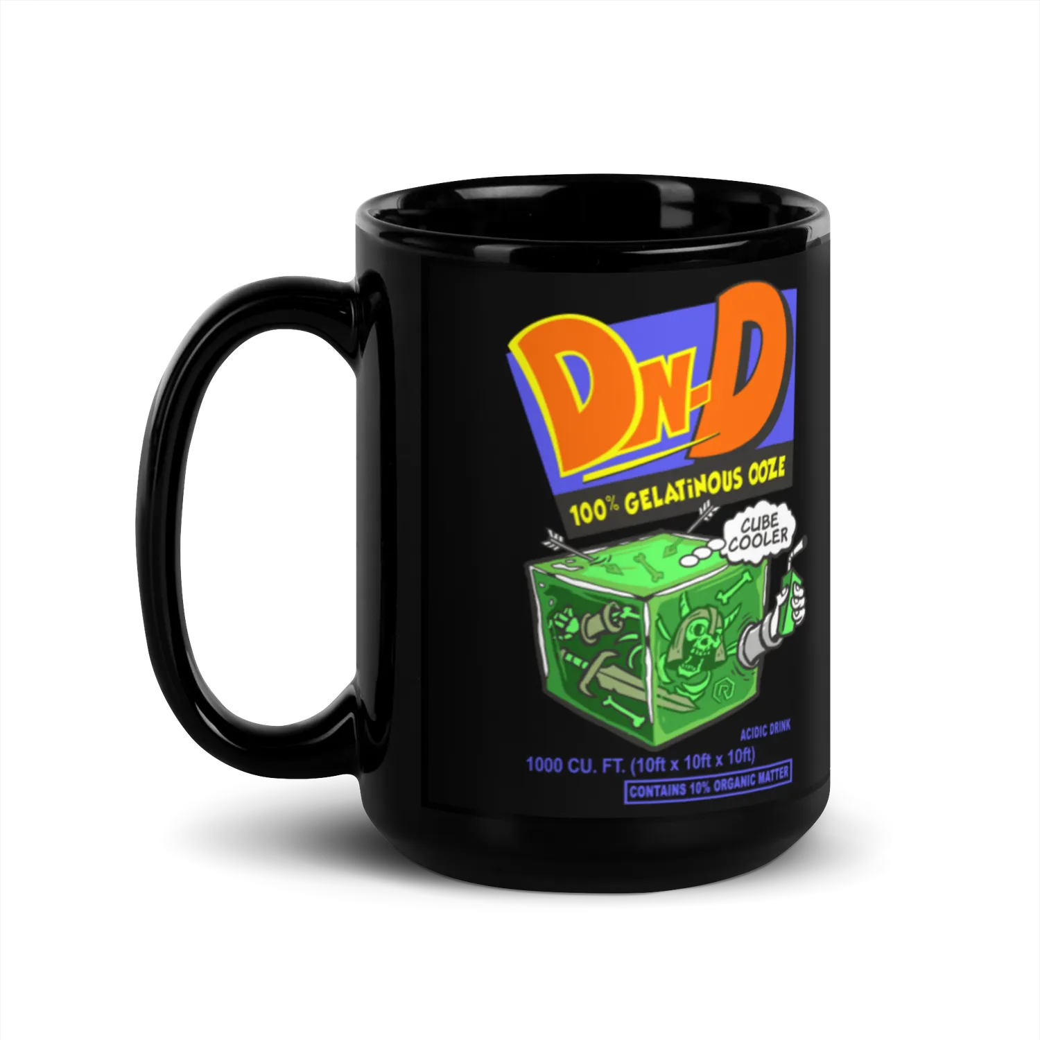 Roll A Crit Gelatinous Cubic Cooler mok zwart 11 oz