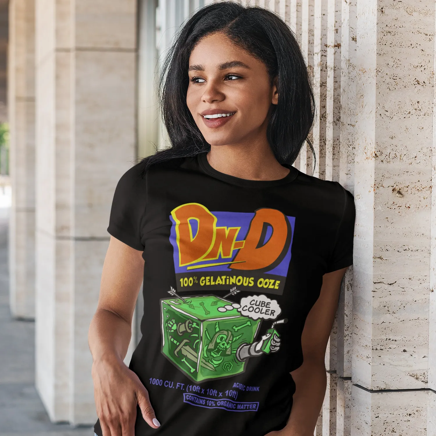 Roll A Crit Gelatinous Cubic Cooler T-shirt femme zwart