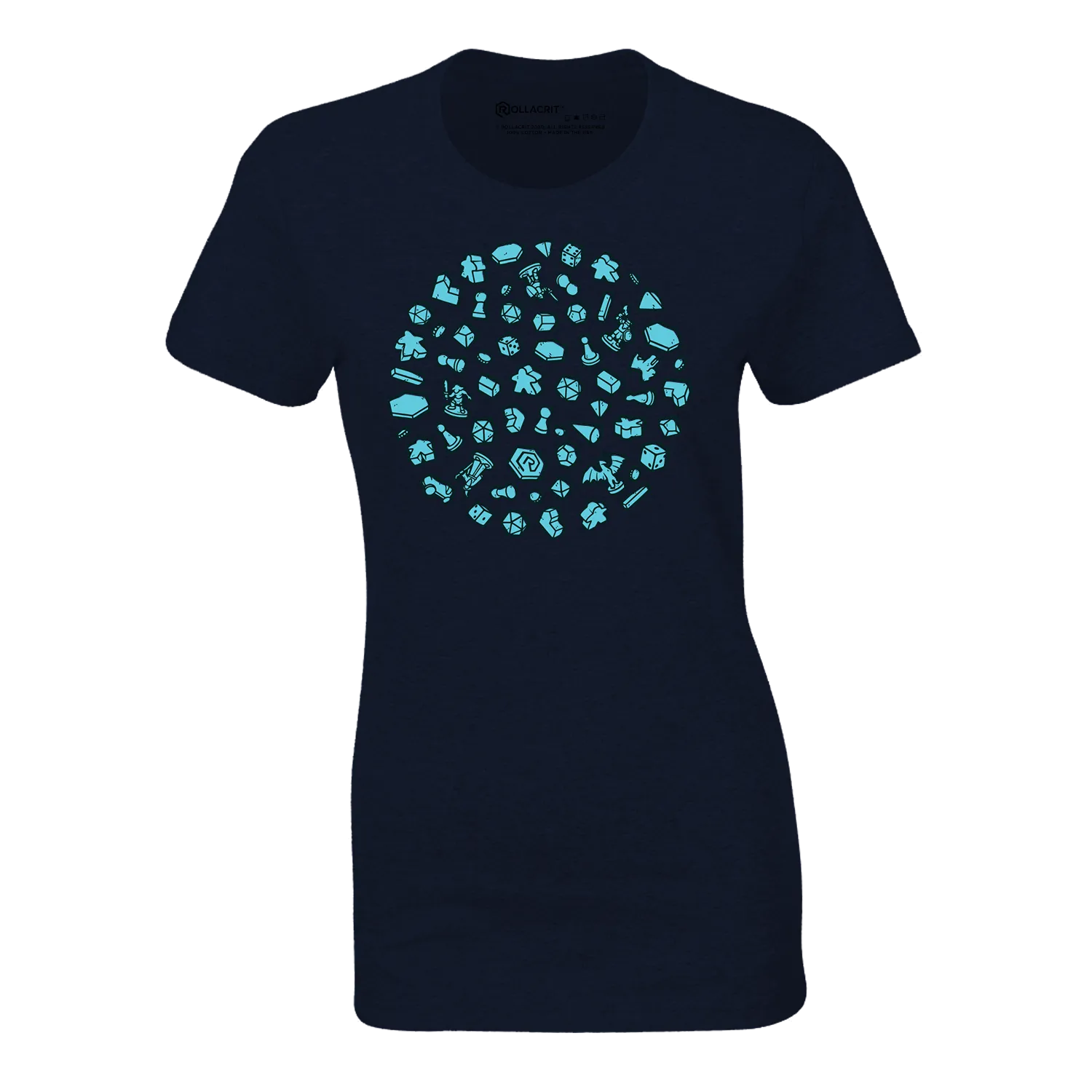Roll A Crit Circle of Crit Fitted T-Shirt Triblend Maat M