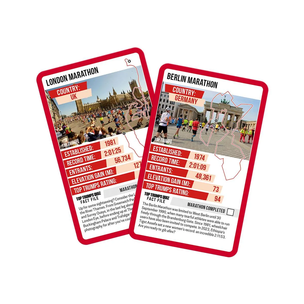 Top Trumps World's Greatest Marathons kaartspel Limited Edition