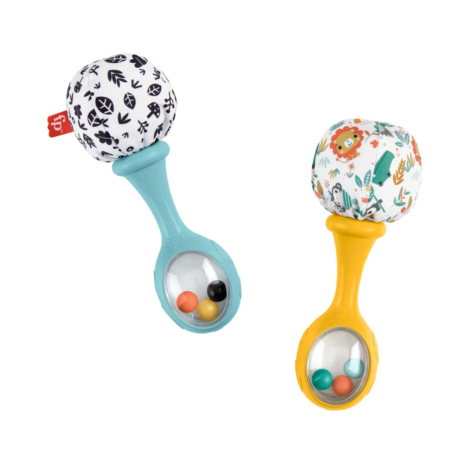 Fisher-Price Maracas rammelaar set van 2 met contrastkleur