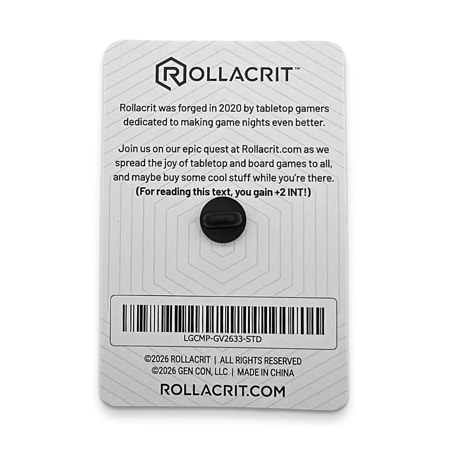 Roll A Crit Gen Con 2026 year pin 3,8 cm