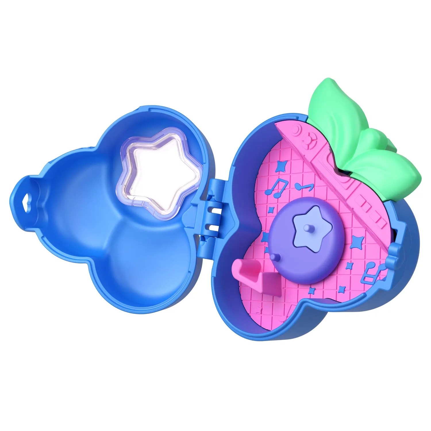 Polly Pocket Fruit Friends compact speelsetje sleutelhanger sticker