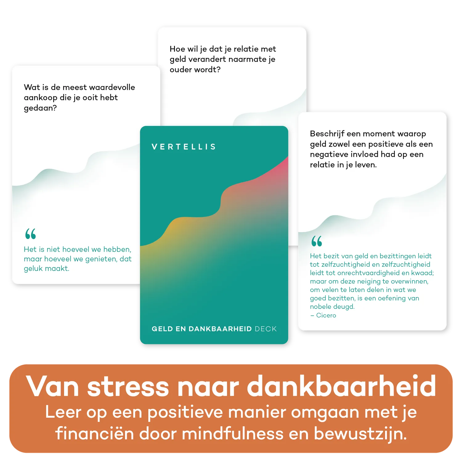 Vertellis Geld en Dankbaarheid kaartendeck 60 kaarten