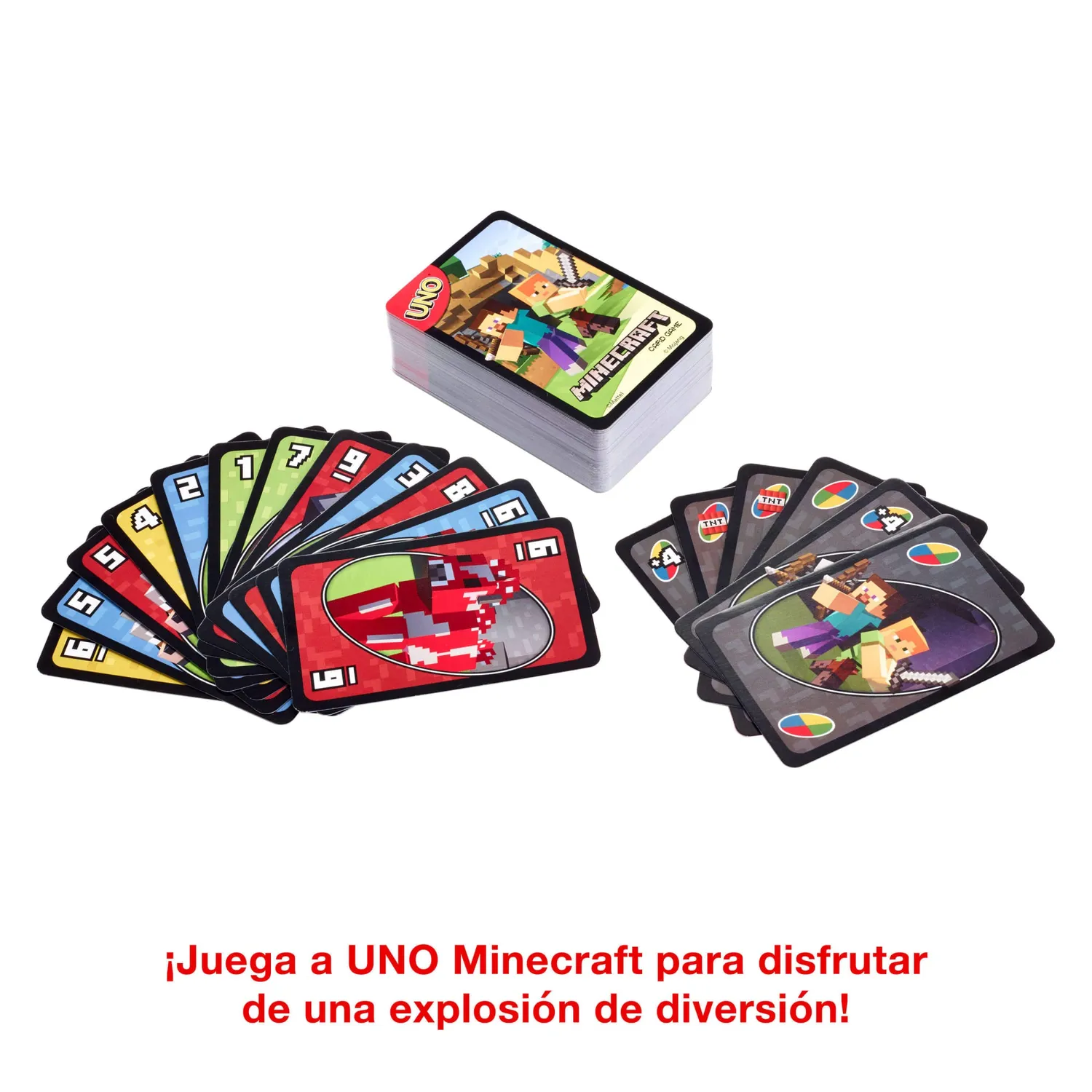 UNO Minecraft kaartspel 112 kaarten met Creeper-regel