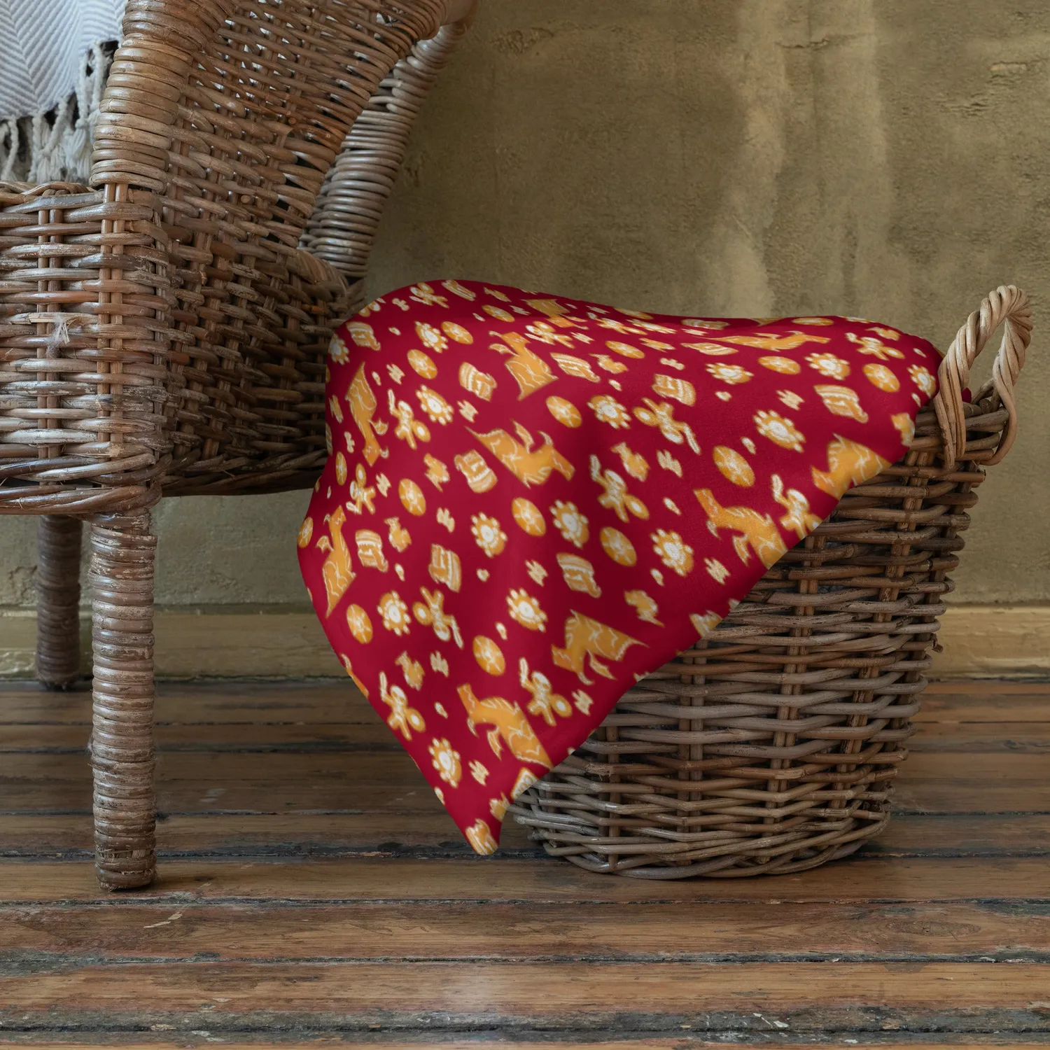 Roll A Crit Gen Con Gingerbread plaid 50x60 rood zacht