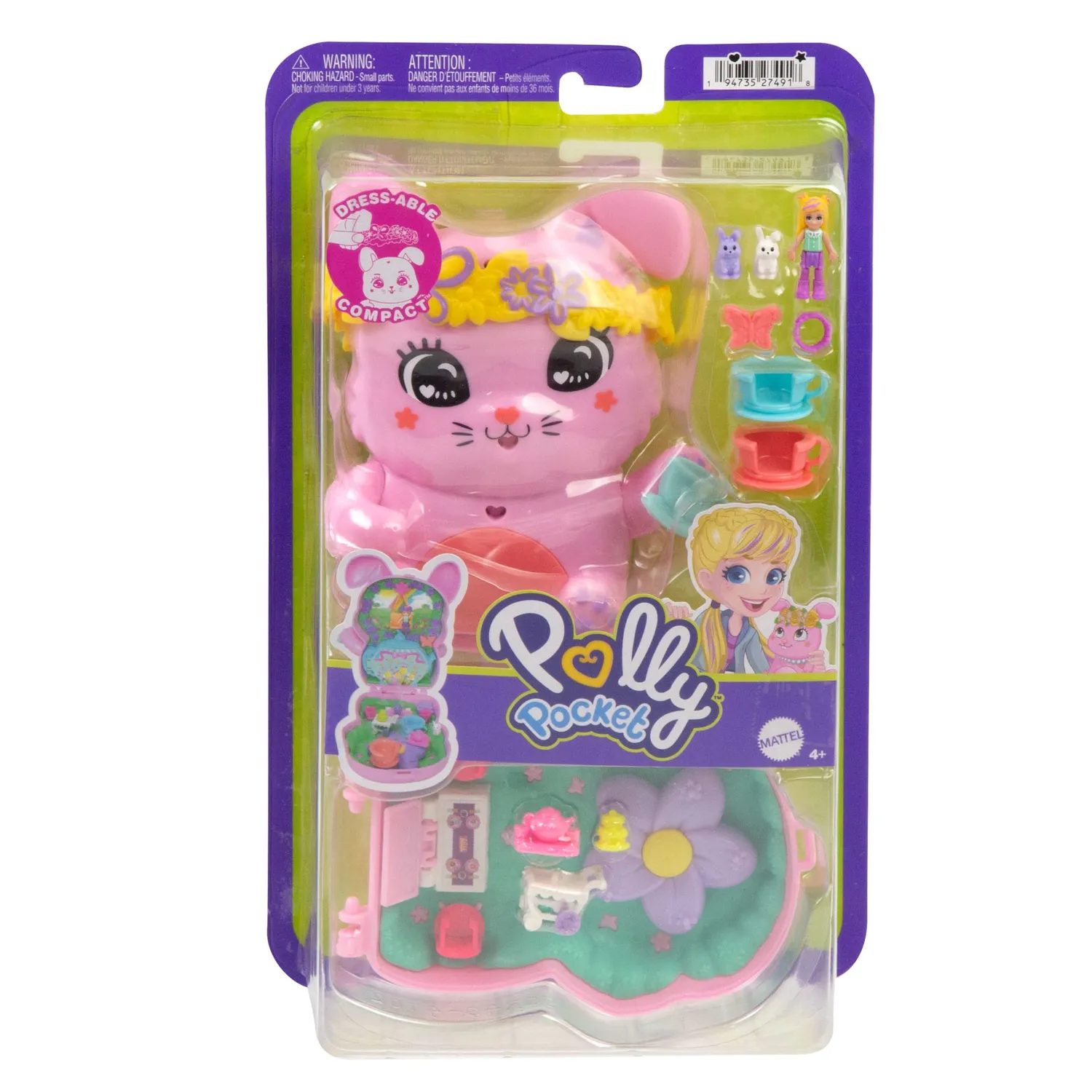 Polly Pocket Konijn Theefeestje Speelset Compact