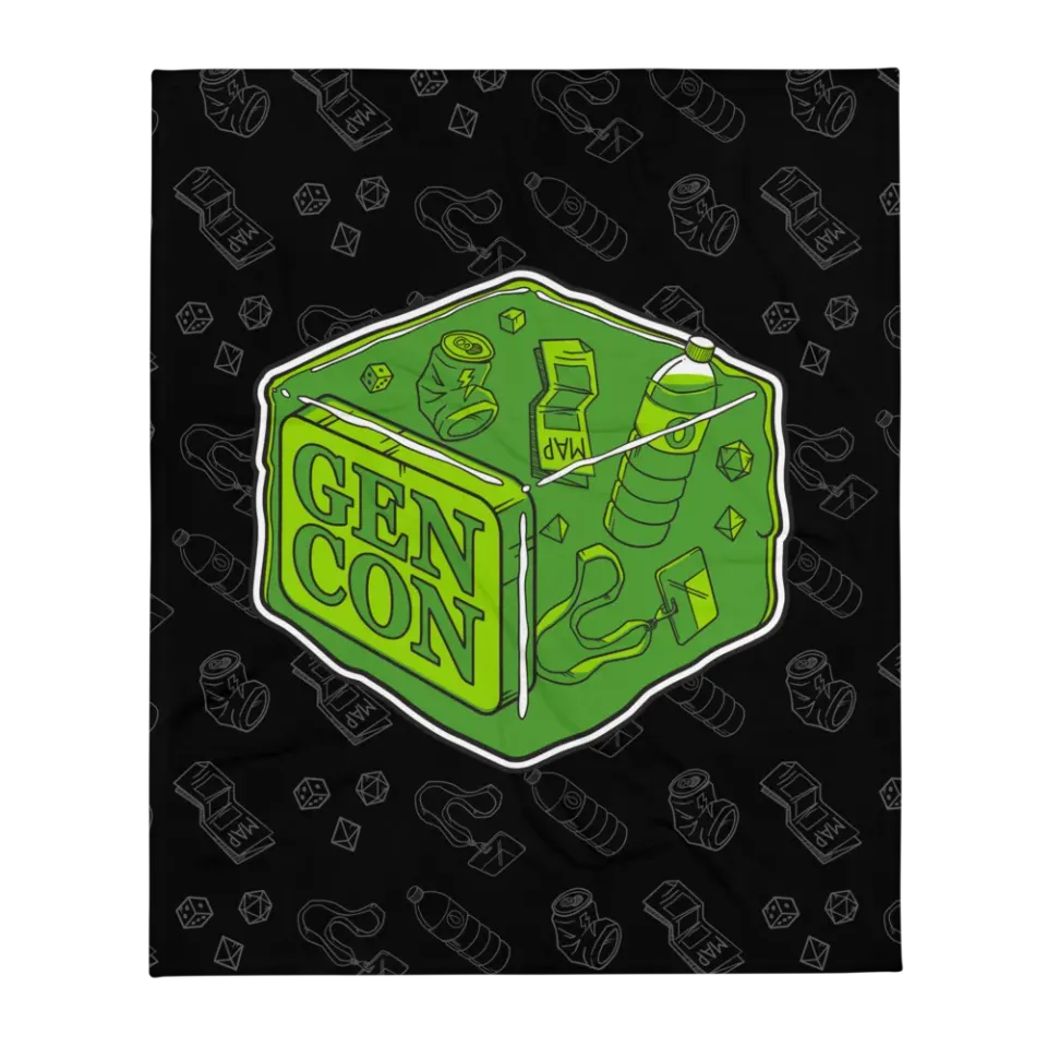 Roll A Crit Gen Con Gelatinous Cube throw deken 127x153