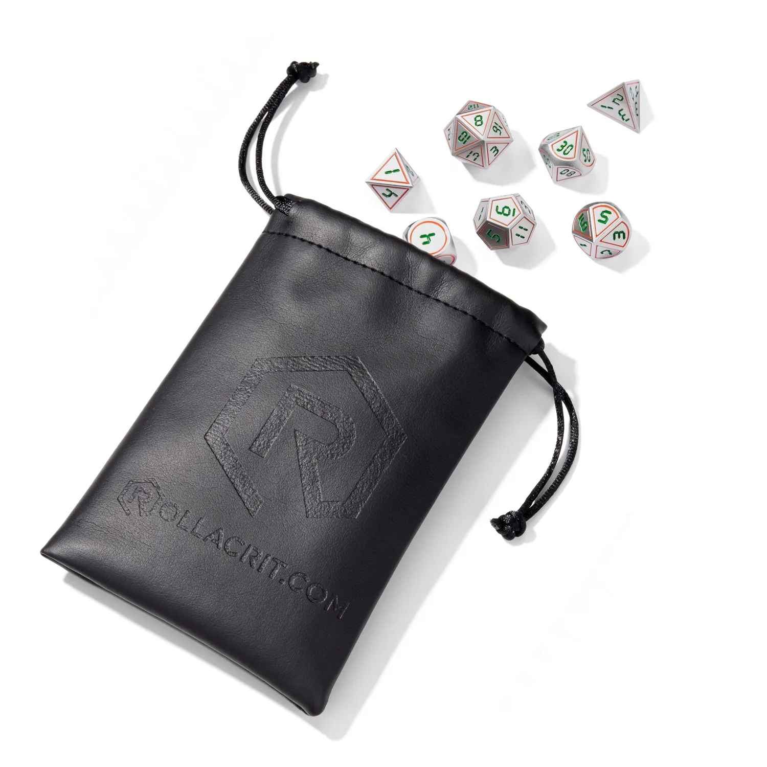 Roll A Crit Futuristic Two-Tone metalen dobbelset 7-delig