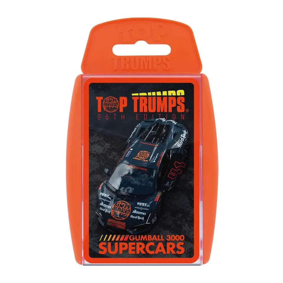 Top Trumps Gumball 3000 Superstars kaartspel supercars