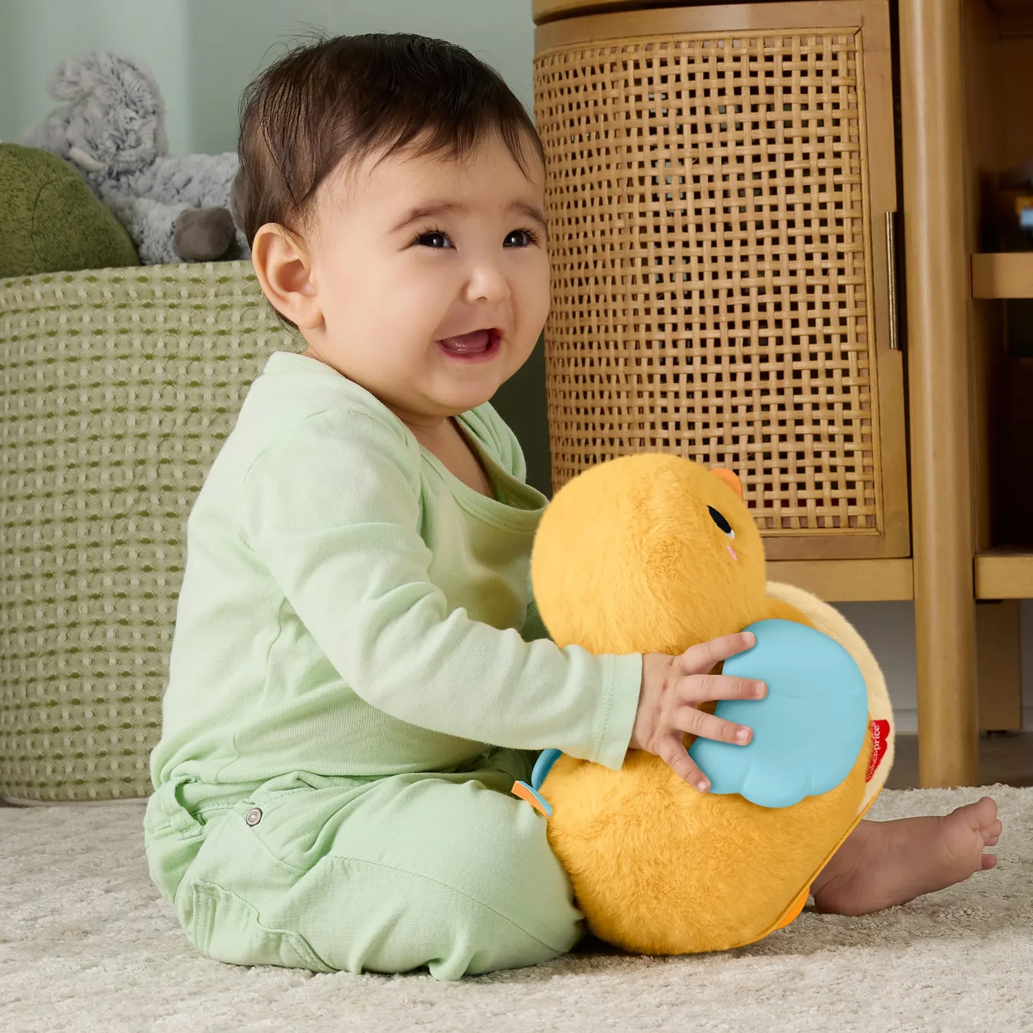 Fisher-Price Zacht Eendje beweegt met geluid baby