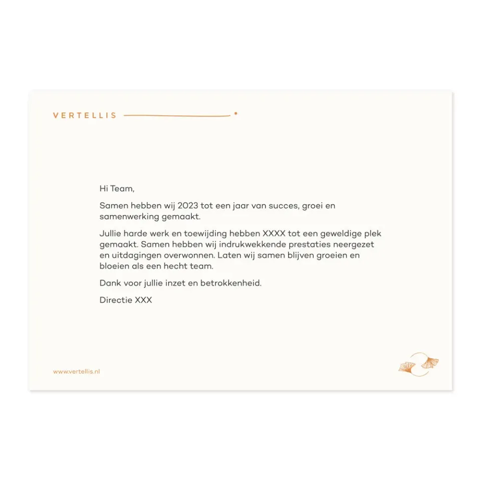 Vertellis Cadeau Kaartje met persoonlijk bericht