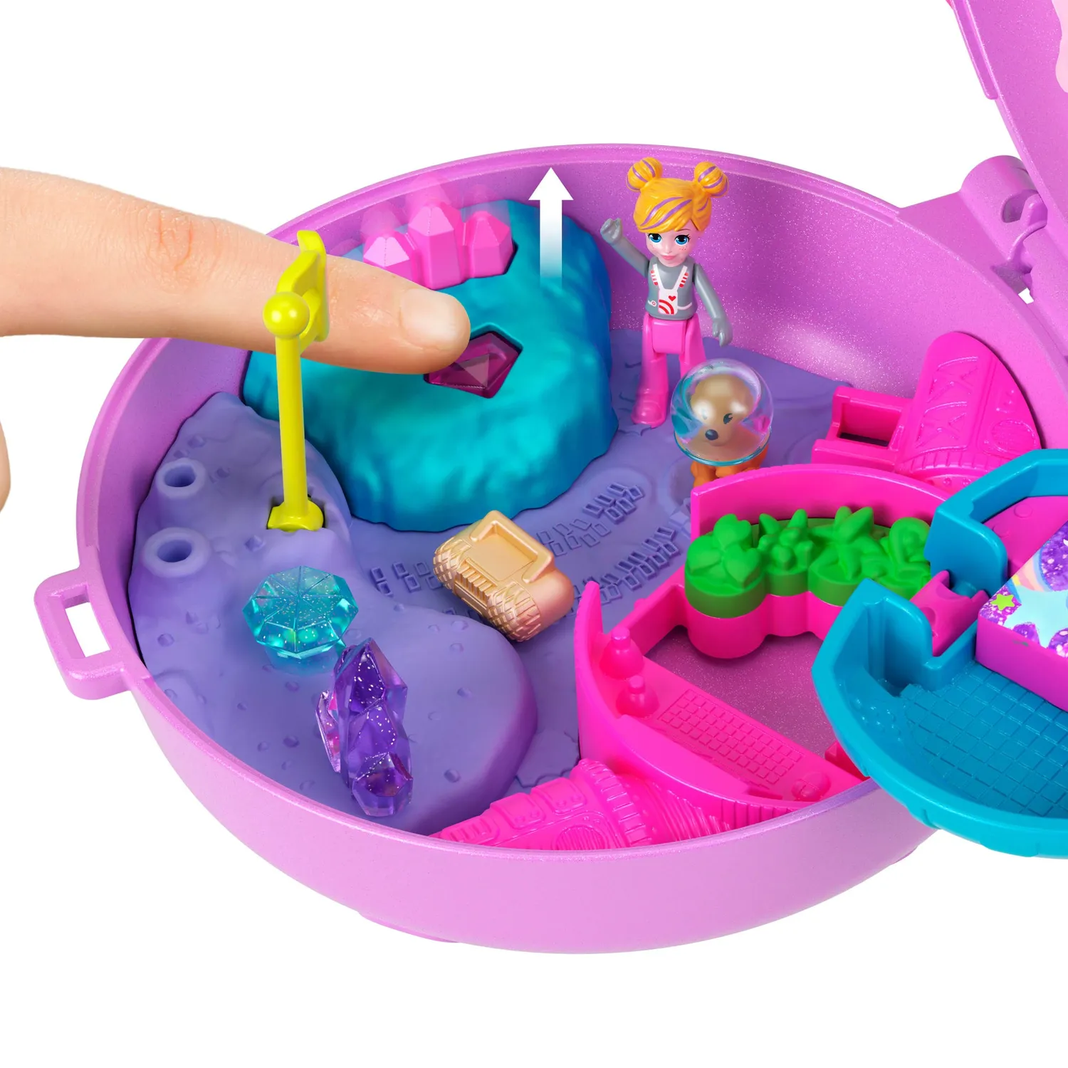Polly Pocket Planeet compact poppenhuis ruimte