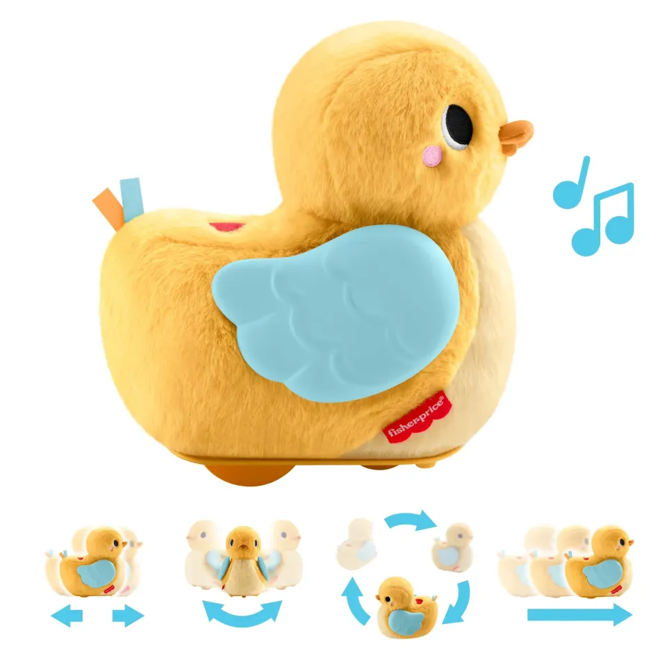 Fisher-Price Zacht Eendje beweegt met geluid baby