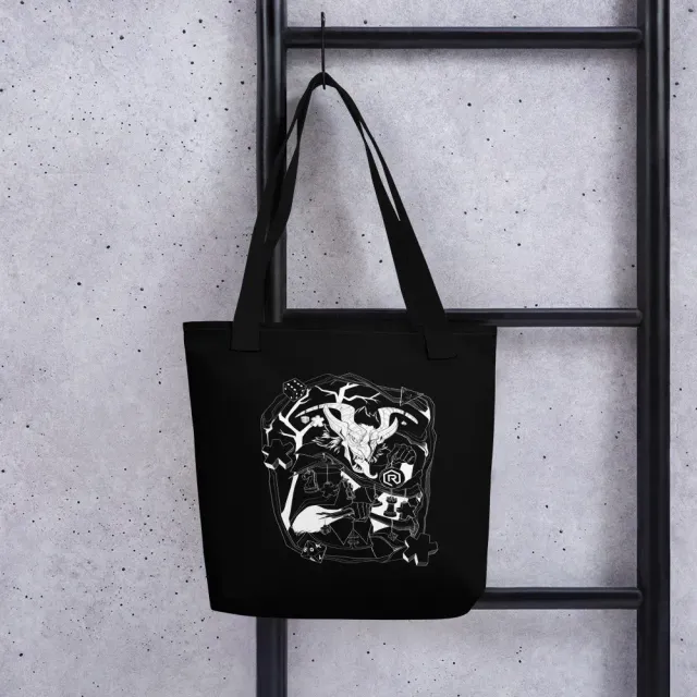 Roll A Crit Decorating Krampus tote bag wit 10 liter