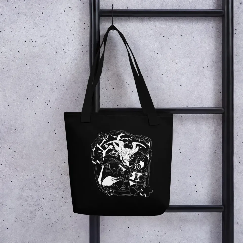 Roll A Crit Decorating Krampus tote bag wit 10 liter
