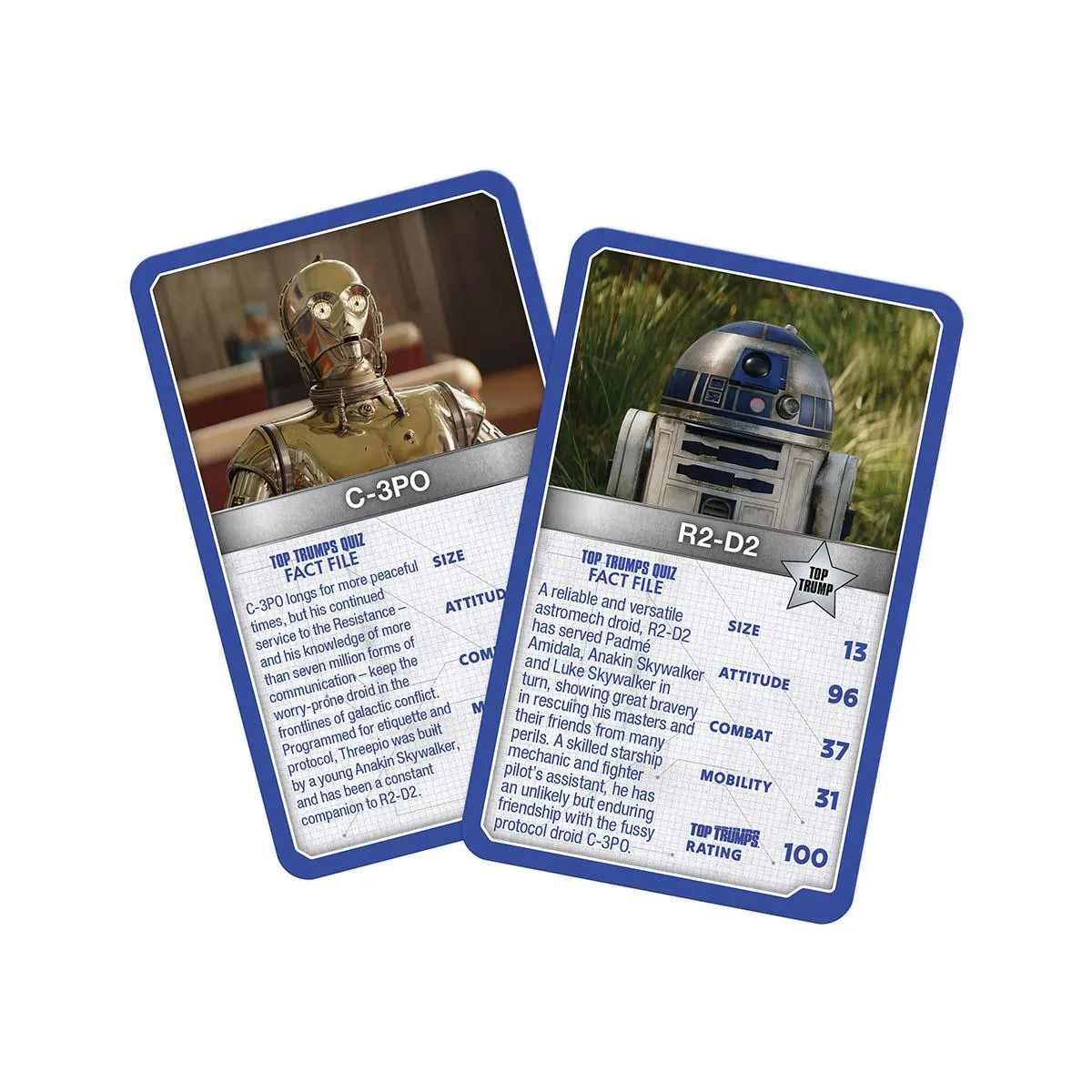 Top Trumps Star Wars Droids kaartspel 30 kaarten met R2-D2