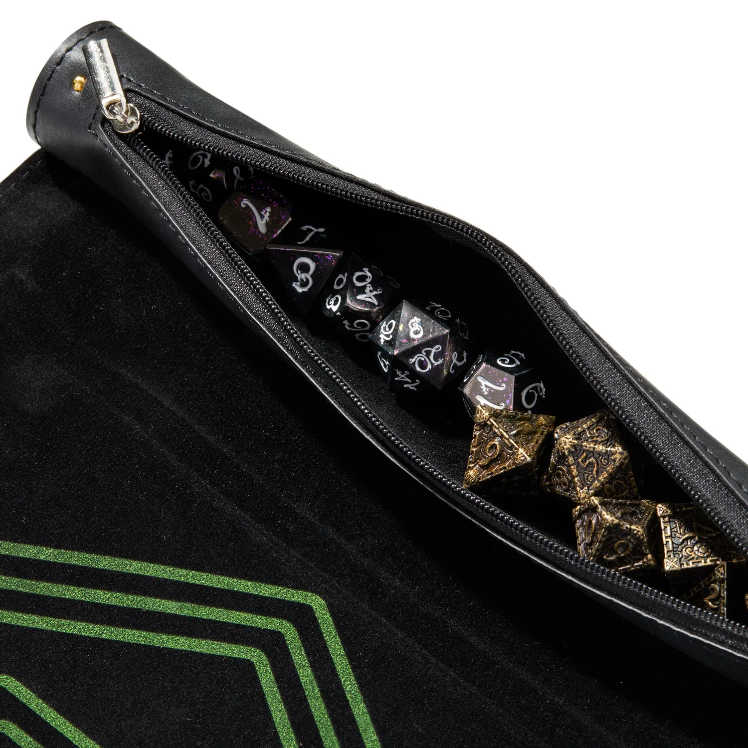 Rollacrit Black Vegan Leather dobbelzak met mat 2 sets