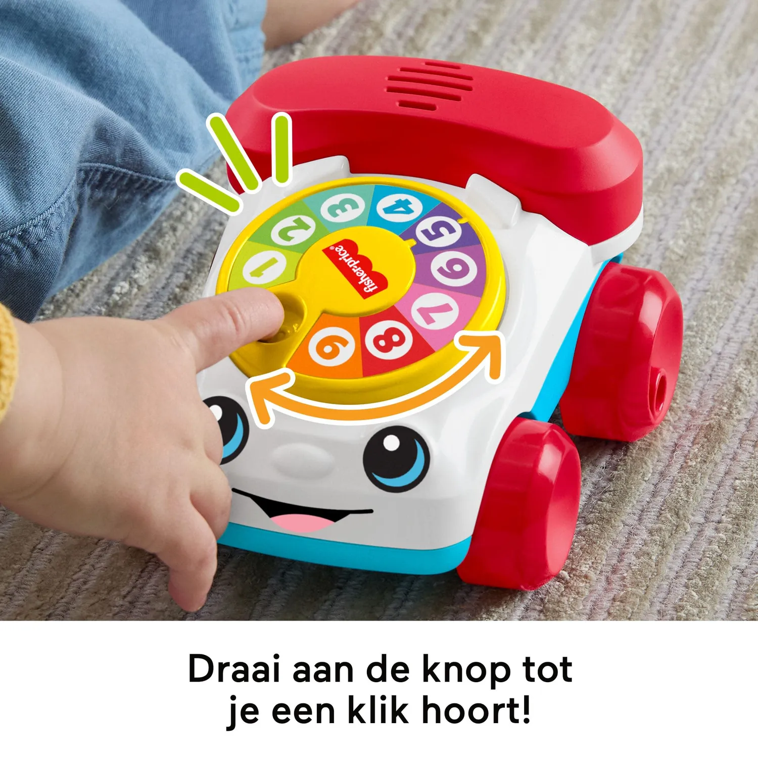 Fisher-Price Telefoonvoertuig duwspeelgoed met geluid 6m+