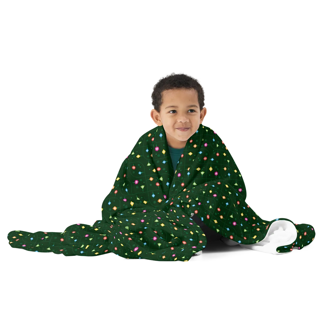 Roll A Crit Gen Con String Light Dice Deken fleece 127x152 cm