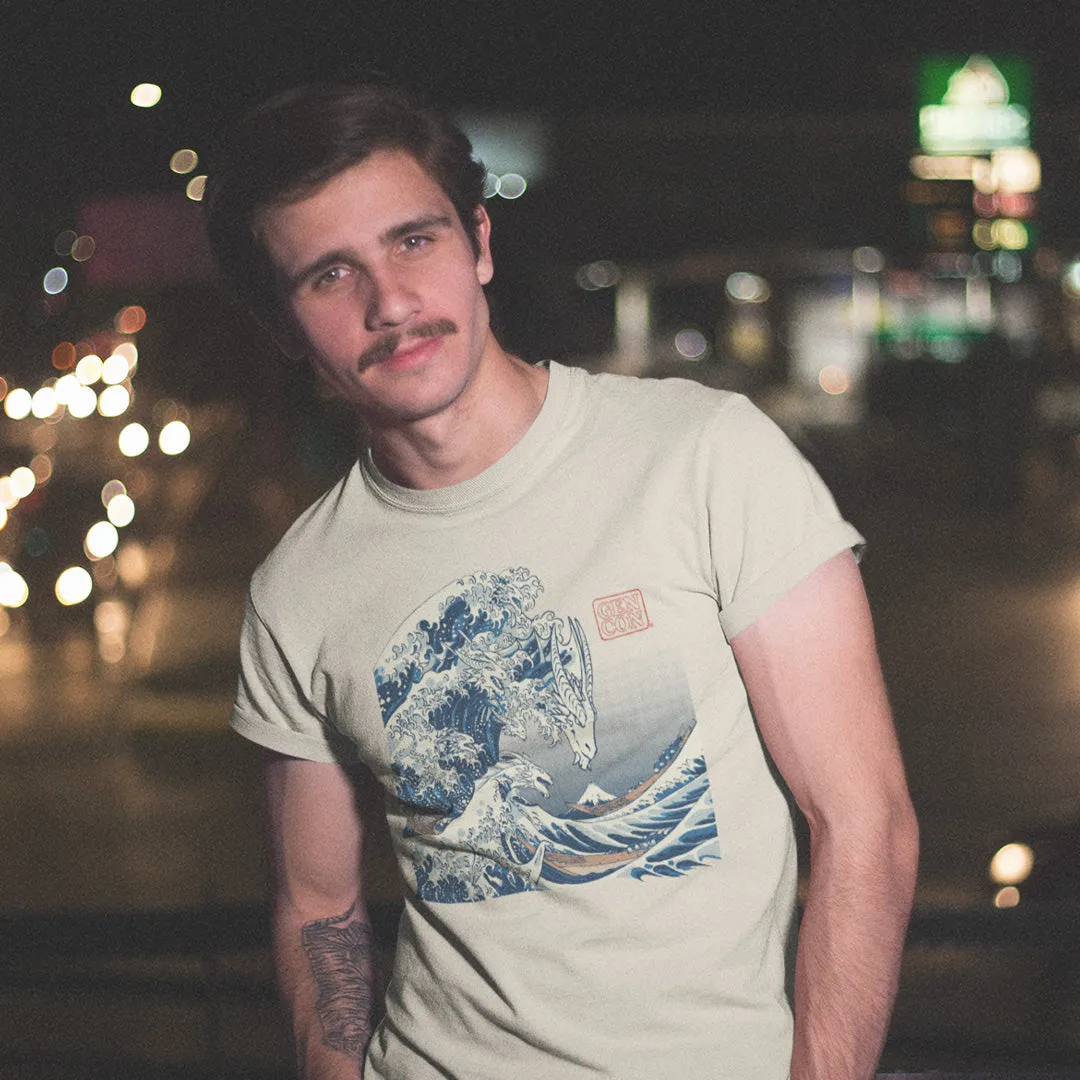 Roll A Crit Great Dragon Wave Off t-shirt Gen Con 2025 katoen