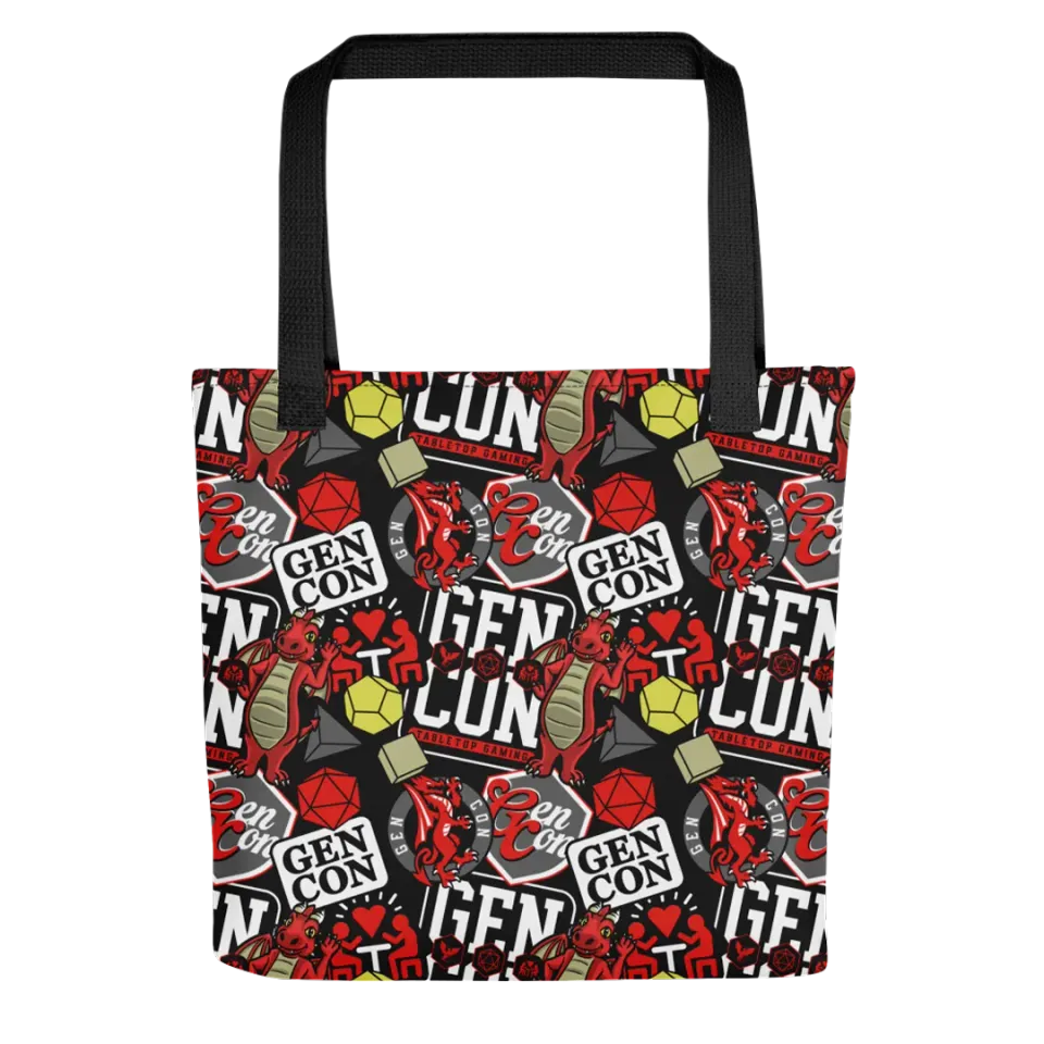 Roll A Crit Gen Con sticker tote bag 10 liter