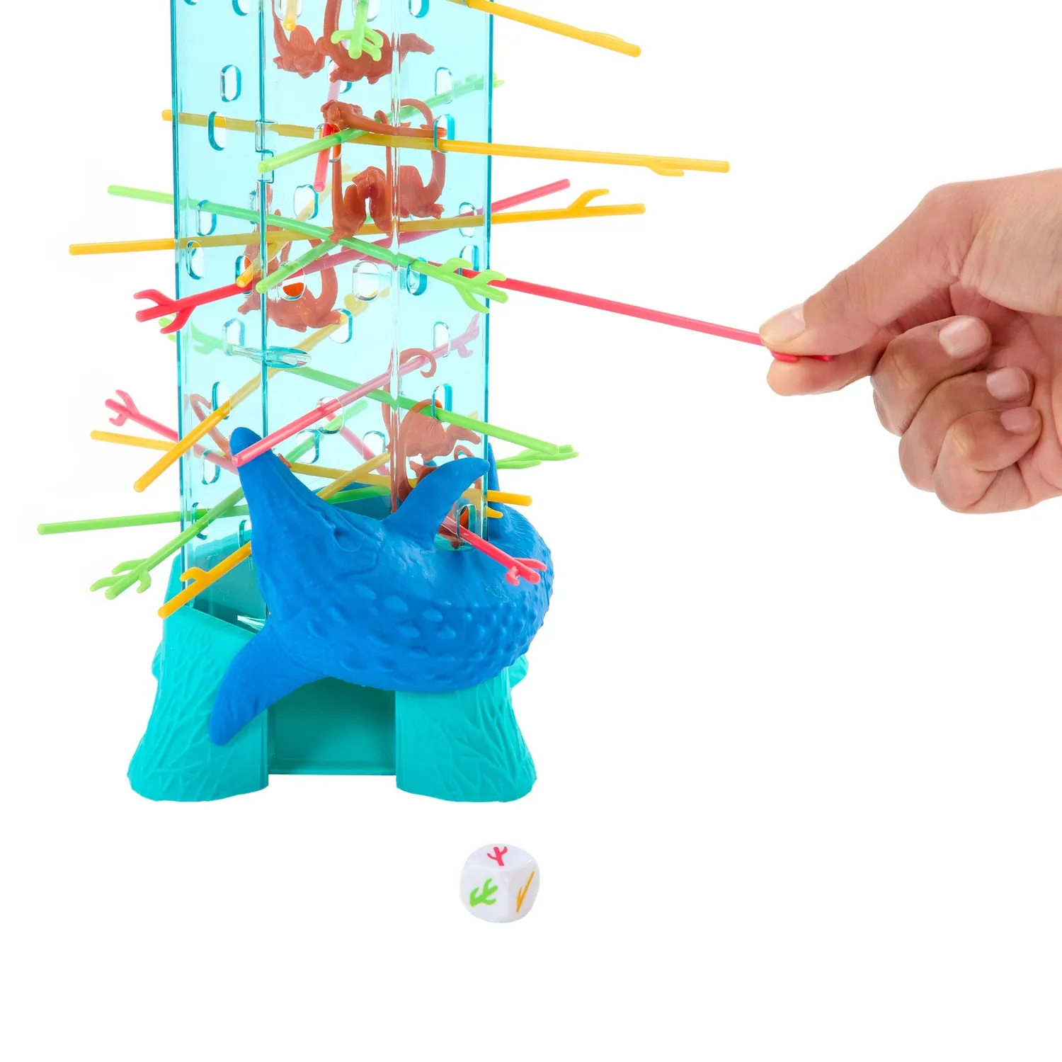 Mattel Games Jurassic World vallende Spinozauriërs spel toren