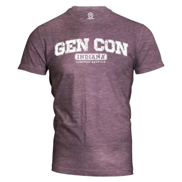 Roll A Crit Distressed Gen Con University 2025 T-shirt katoen