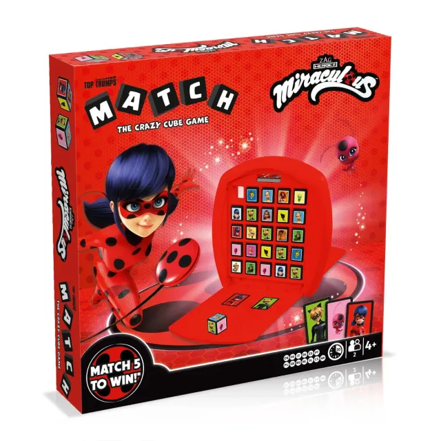 Top Trumps Match Miraculous kubusspel 5 op een rij