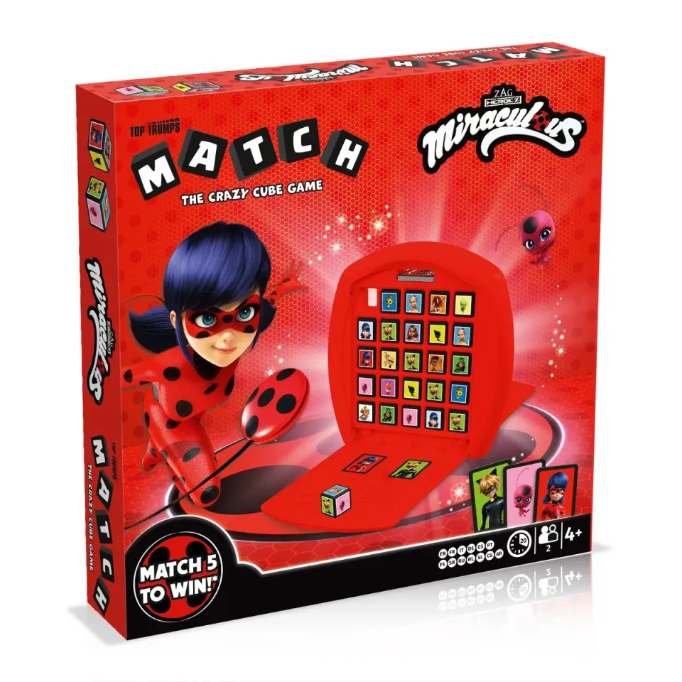 Top Trumps Match Miraculous kubusspel 5 op een rij