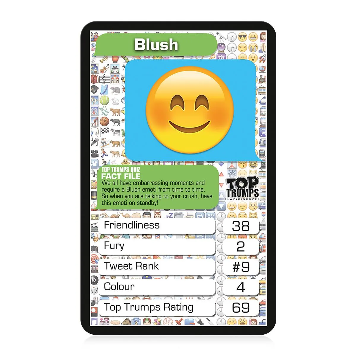 Top Trumps Top 30 Emotis kaartspel grappig vrienden