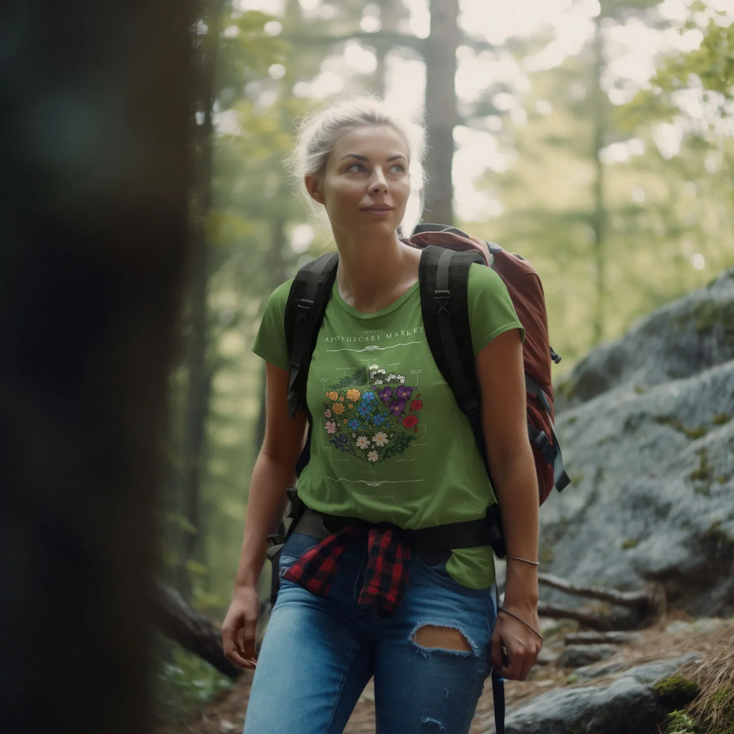 Gen Con Floral d20 Femme T-Shirt Katoen Zwart