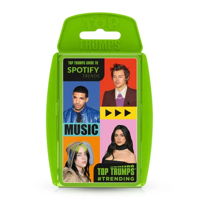 Top Trumps Gen Z Spotify Trends kaartspel artiesten