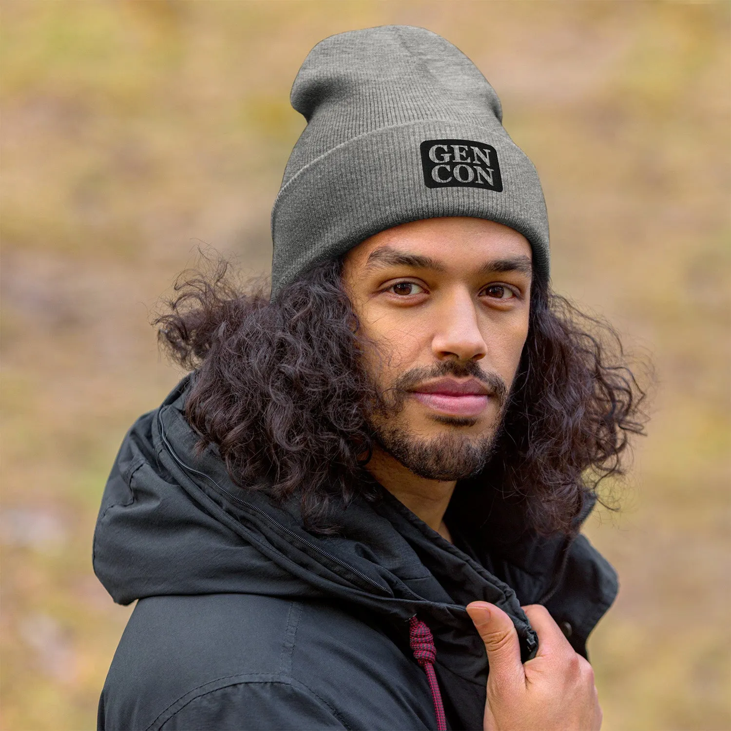 Roll A Crit Gen Con beanie muts acryl zwart grijs