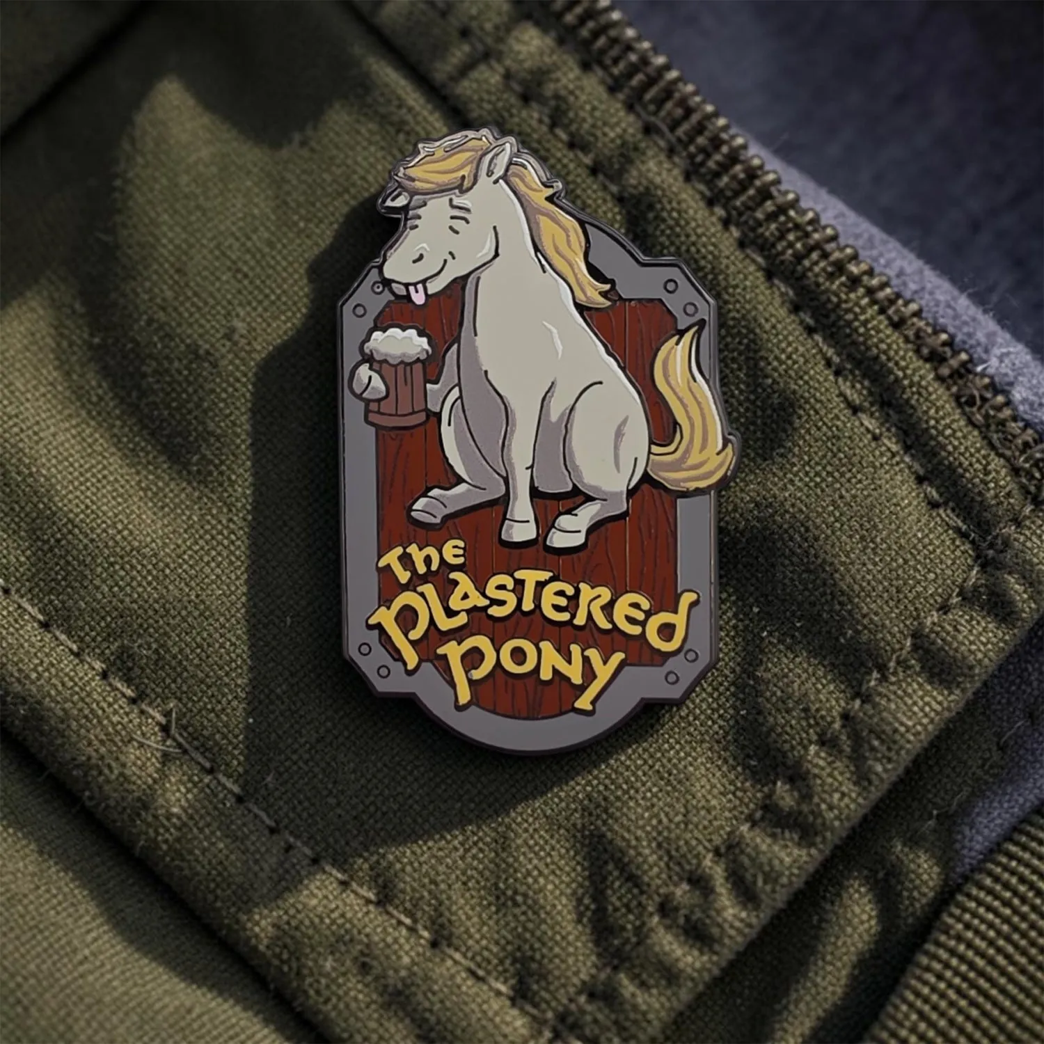 Roll A Crit Heroes of Barcadia Plastered Pony emaille pin