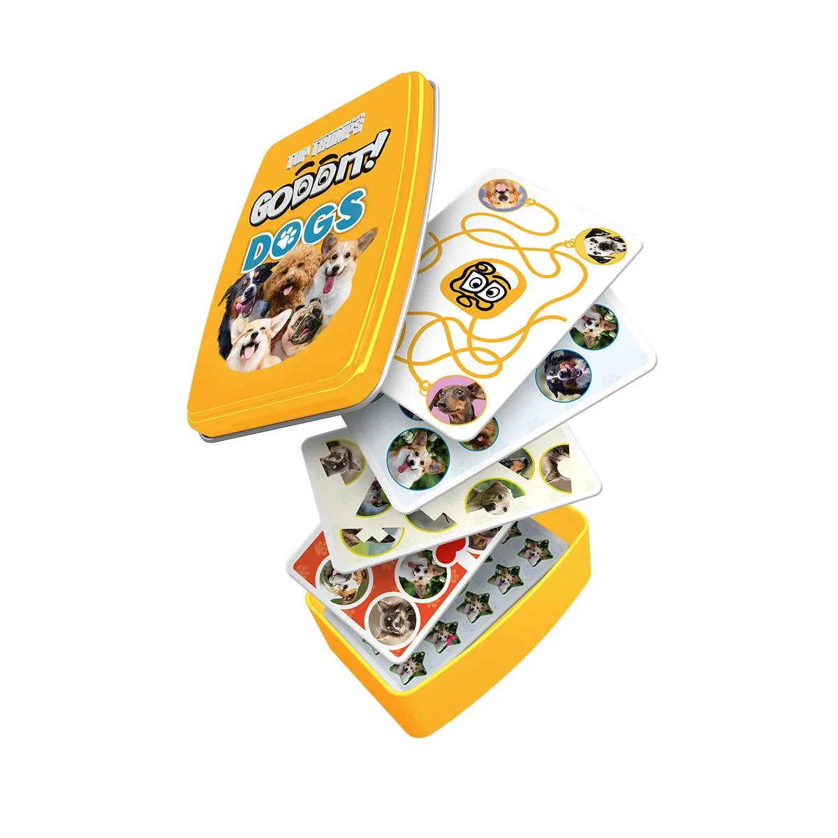 Top Trumps Goddit Dogs puzzelspel blik 55 kaarten