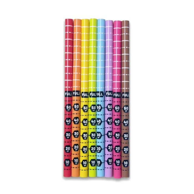 Roll A Crit Heroes of Barcadia siliconen rietjes 8-pack