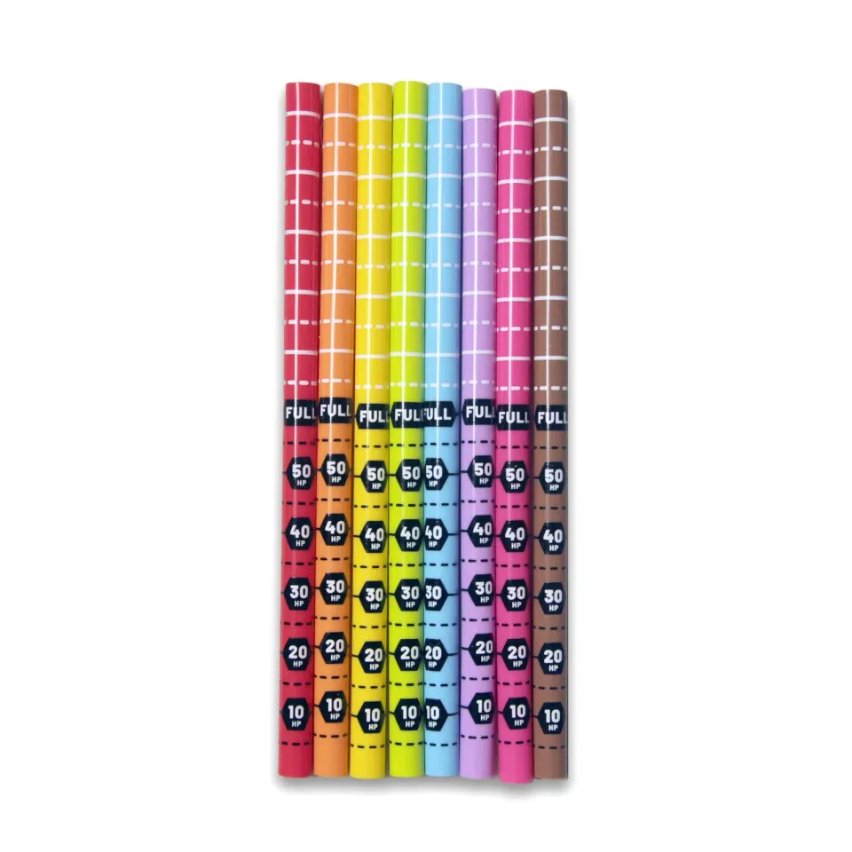 Roll A Crit Heroes of Barcadia siliconen rietjes 8-pack