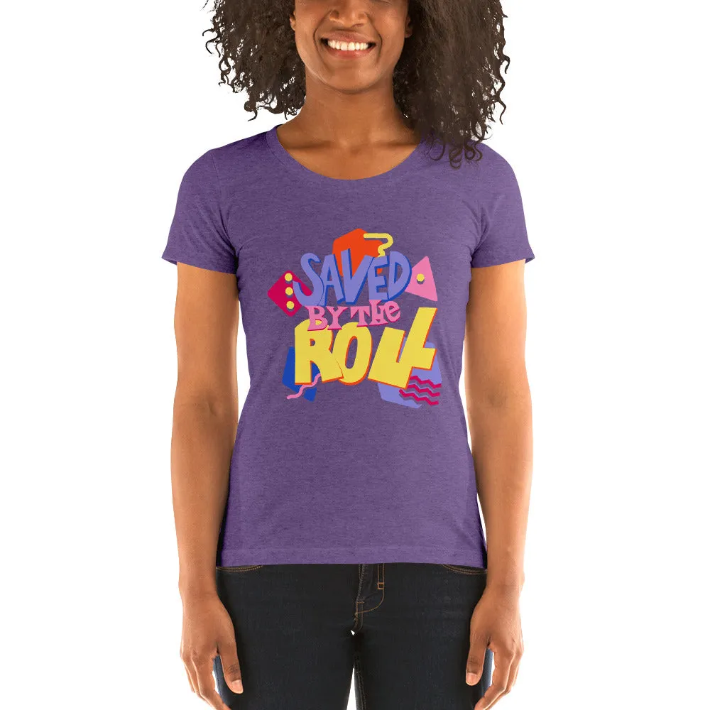 Roll A Crit Saved by the Roll fitted T-shirt Purple Triblend slim fit