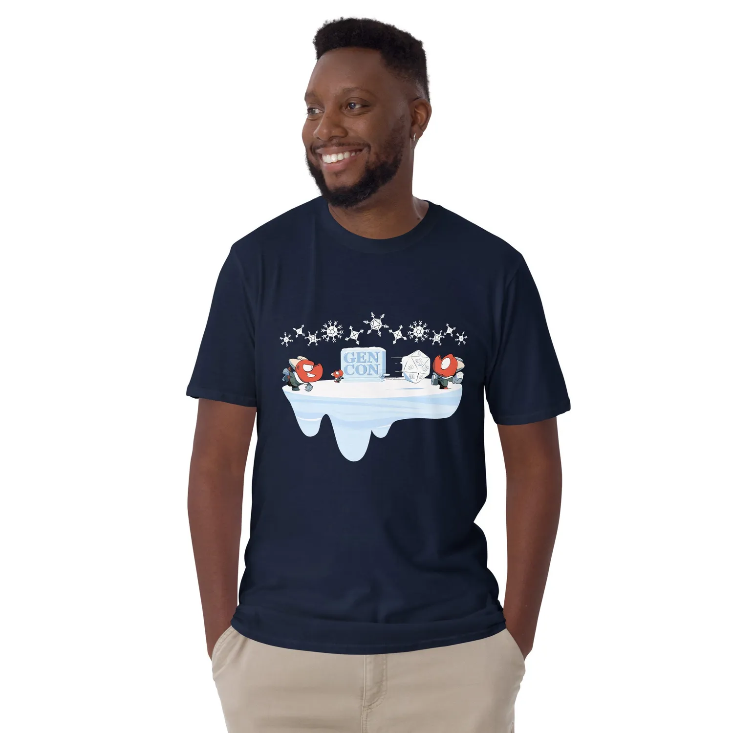 Roll A Crit Gen Con Kobold Snow Fight T-Shirt zwart winter