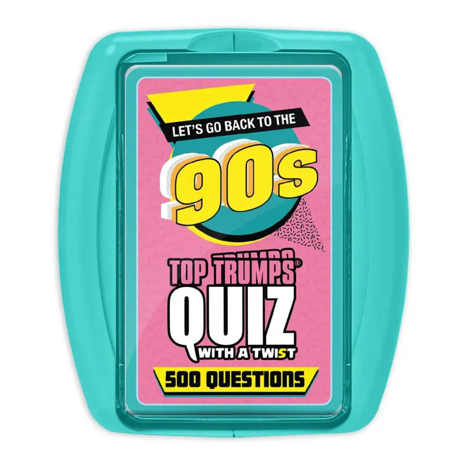 Top Trumps Quiz 1990's quizspel 100 kaarten jaren 90